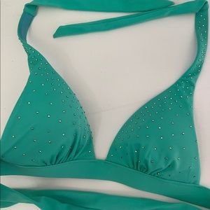 Stylish and sexy bikini top with rhinestones